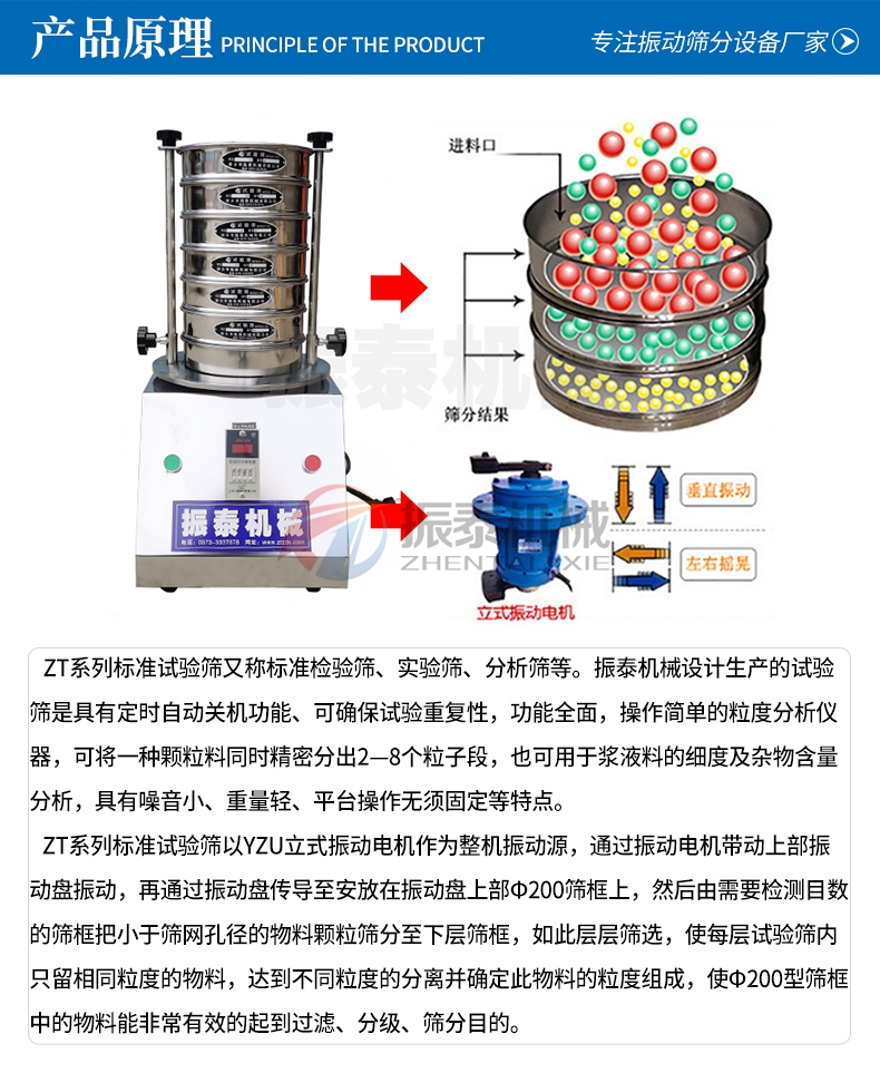 陶瓷粒子試驗篩產(chǎn)品原理